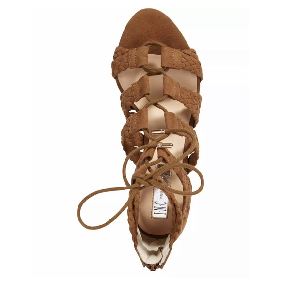 INC Women's Witley Lace-up Wedge Wedge Sandals - Picture 4 of 5